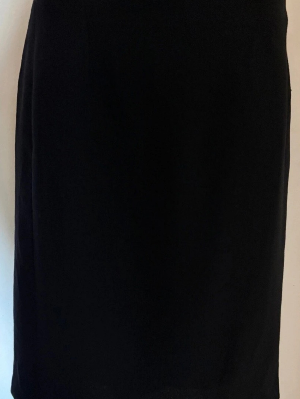 VTG Gianni Versace Couture Black Wool Pencil Skirt It 44 US 6/8